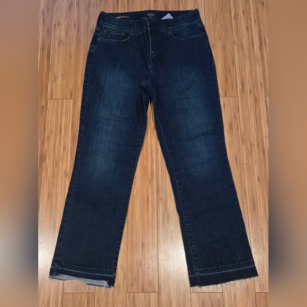 NWOT NYDJ Women's Dark Blue Jeans With a Raw Hem